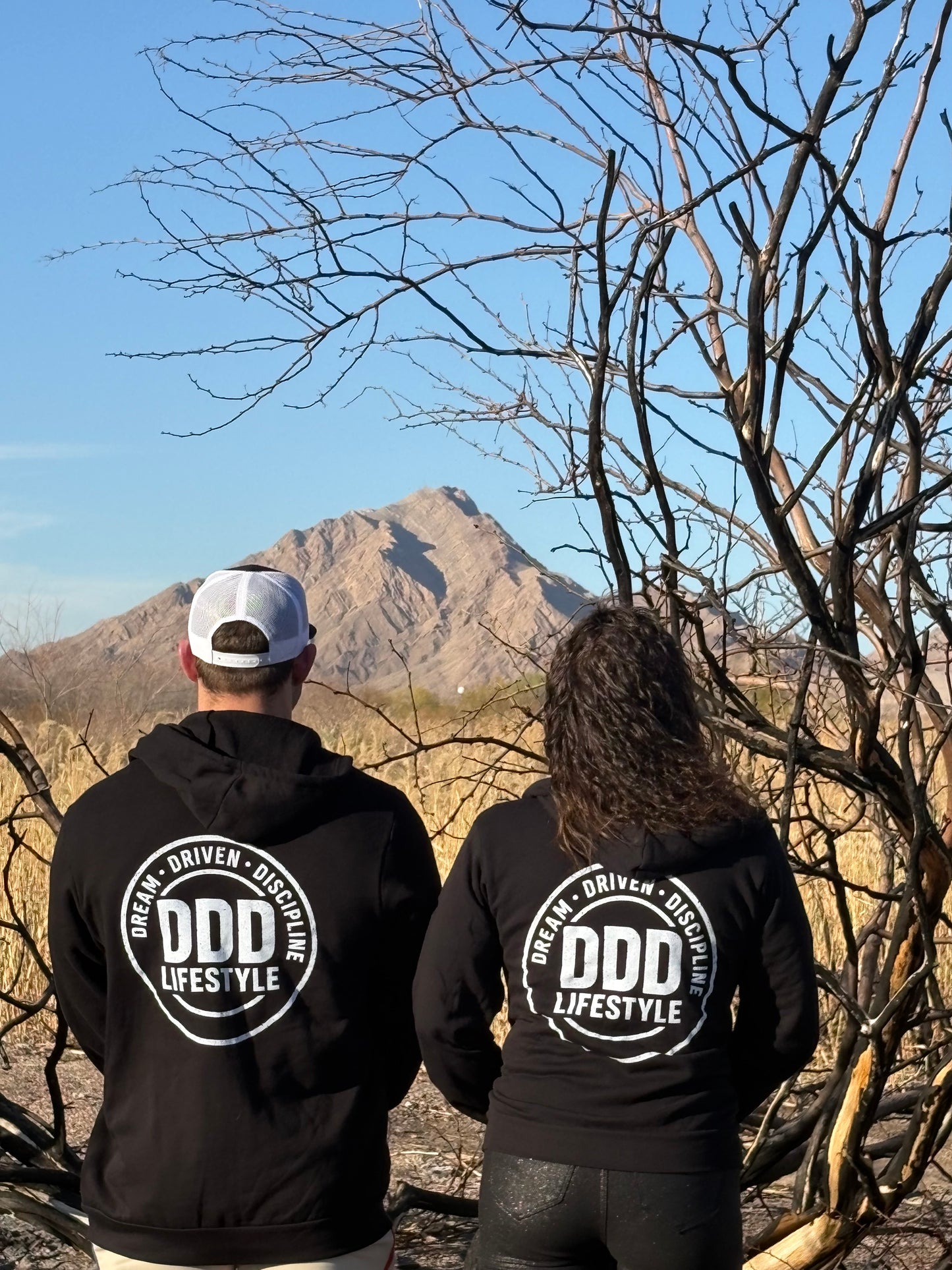 DDD Lifestyle Zip-Up Hoodie - Black with White Logo