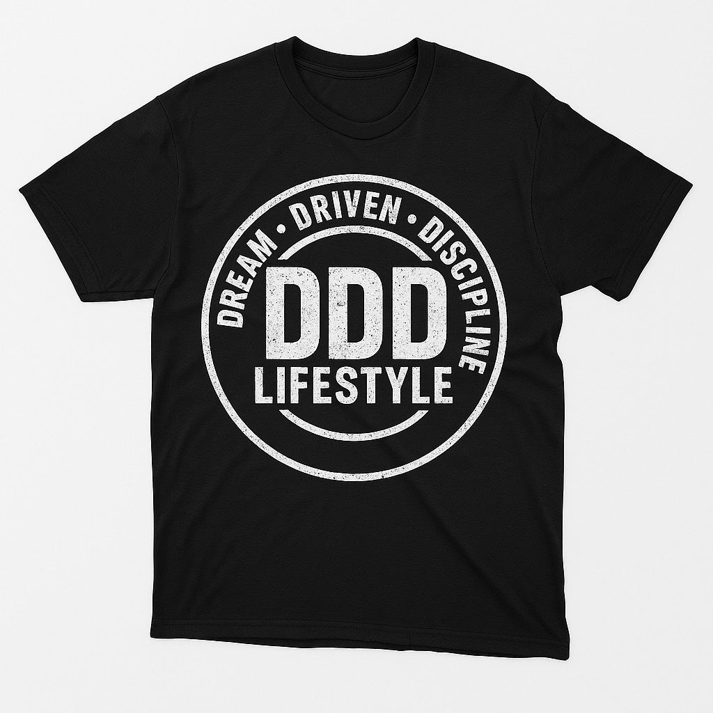DDD Lifestyle T-Shirt - White on Black