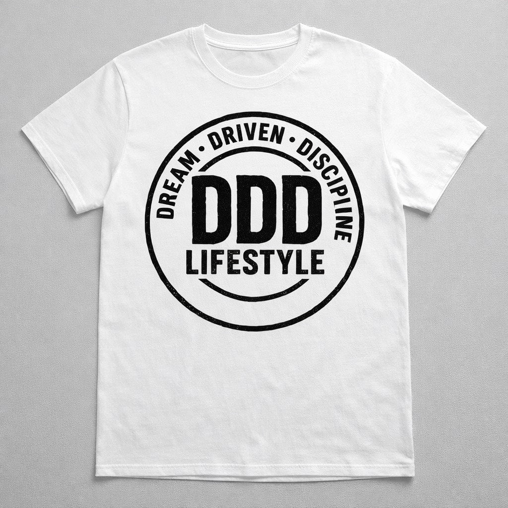 DDD Lifestyle T-Shirt - Black on White